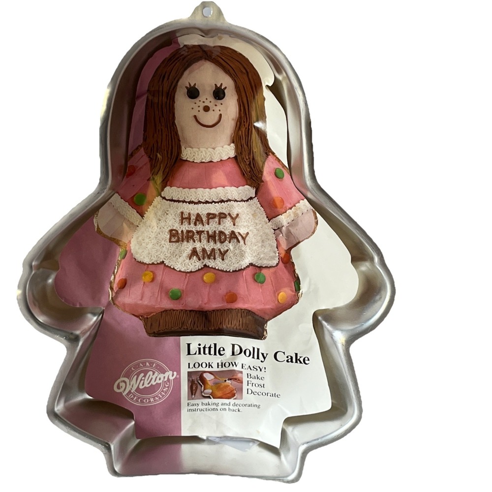 Wilton Cake Pan Little Dolly 2105 9404 NEW w/insert Instructions Retired Vintage